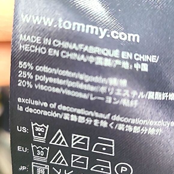 Tommy Hilfiger Navy & White  Sleeveless Waterfall Cardigan, Size Medium - Picture 8 of 8